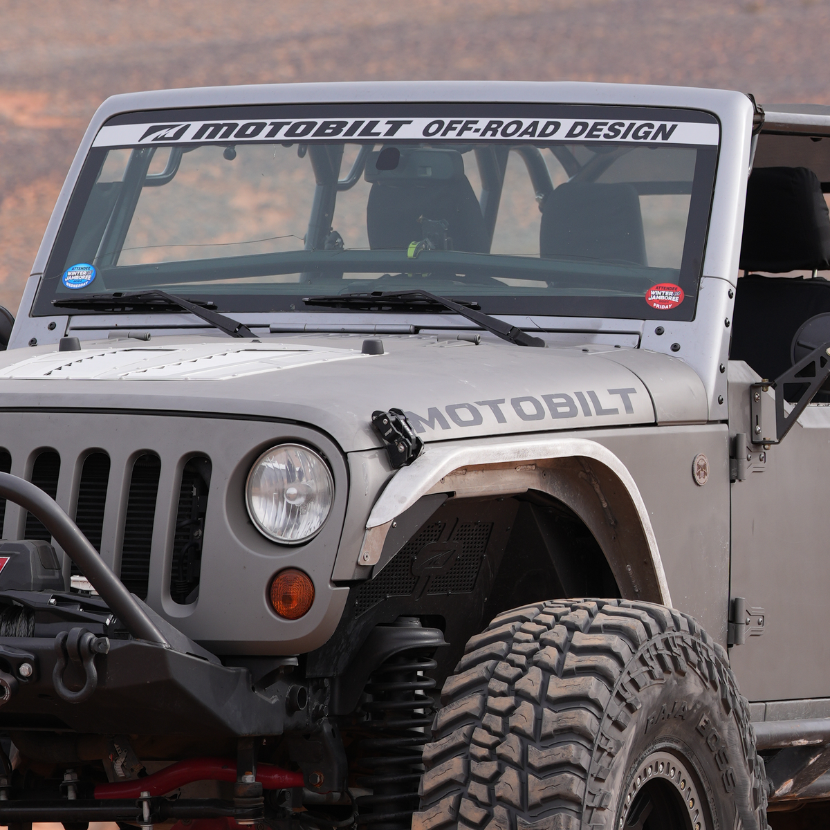 Windshield Banner for Jeep JK, or JKU Motobilt
