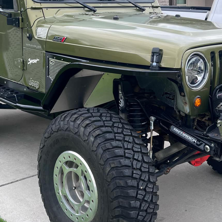 Crusher Front Fender 4" Flare for Jeep TJ/LJ - Aluminum