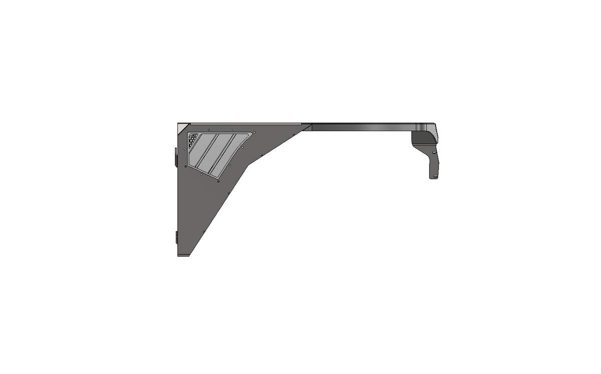Hatchet Highline Front Fenders 0" Flare for Jeep YJ - Aluminum Motobilt