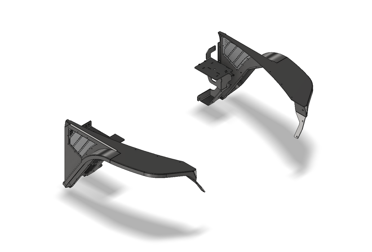 Hatchet Highline Front Fenders 4" Flare for Jeep YJ - Aluminum