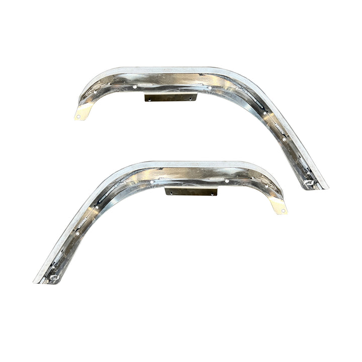 Motobilt Hatchet Highline Front Fenders MB1225-A for Jeep JK/JKU - Aluminum shown ae both sides side profile
