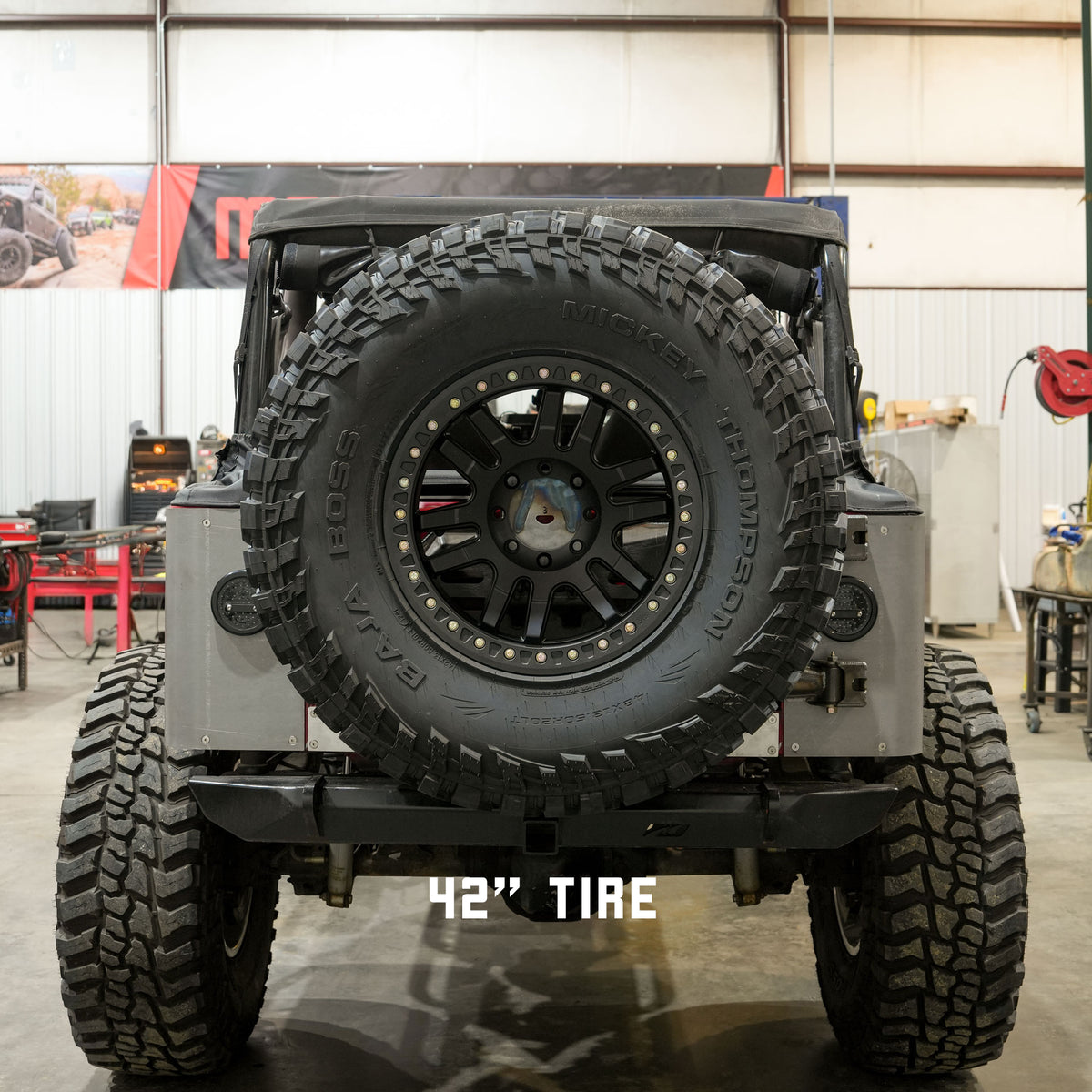 Body Mount Tire Carrier for Jeep YJ / TJ / LJ - 5 x 4.5