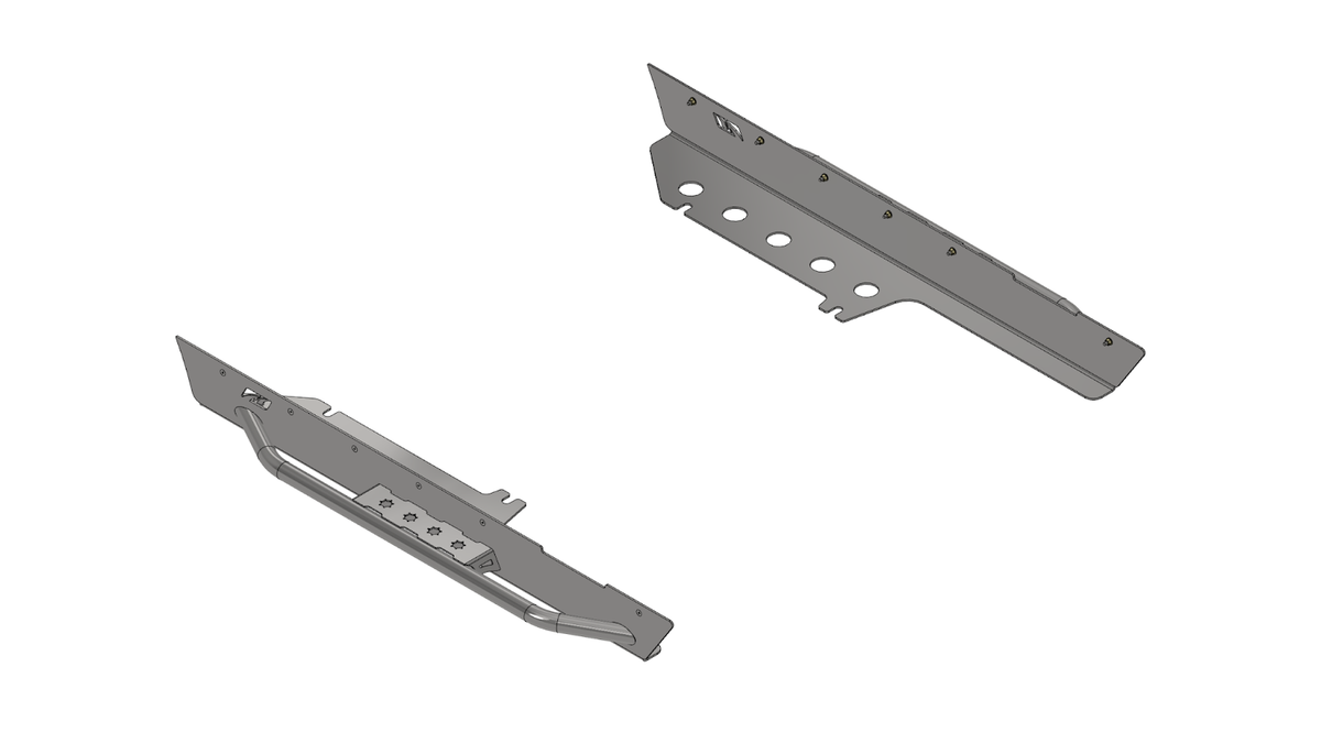 Rocker Guards 6 Inch Stretch with Step for Jeep YJ