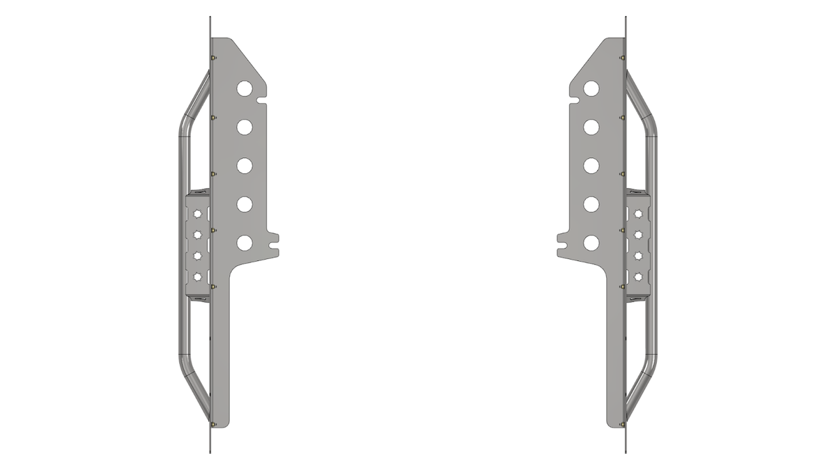 Rocker Guards 6 Inch Stretch with Step for Jeep YJ