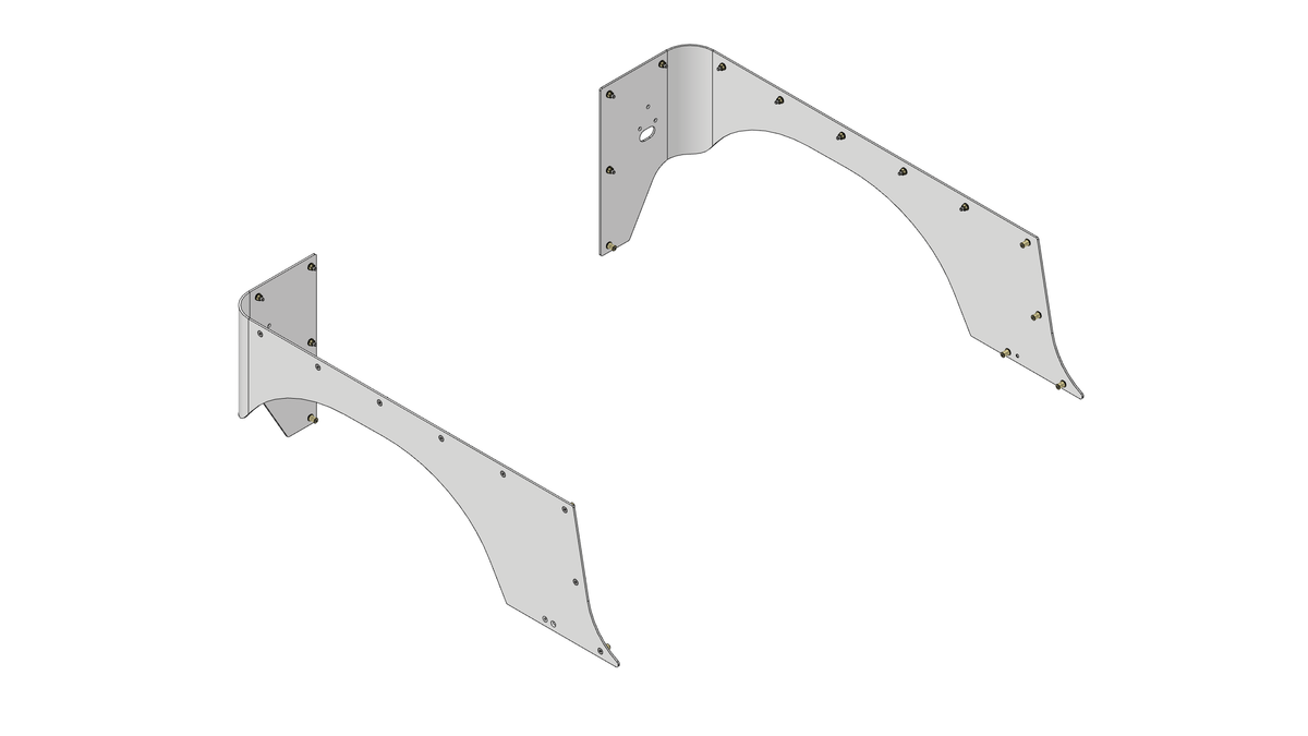 Corner Armor 6" Stretch For Fold Down Tailgate Jeep YJ - Aluminum