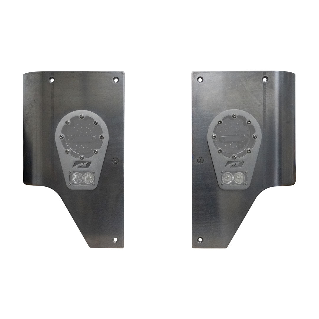 Corner Armor 6" Stretch For Fold Down Tailgate - with Tail Light System Jeep YJ- Steel