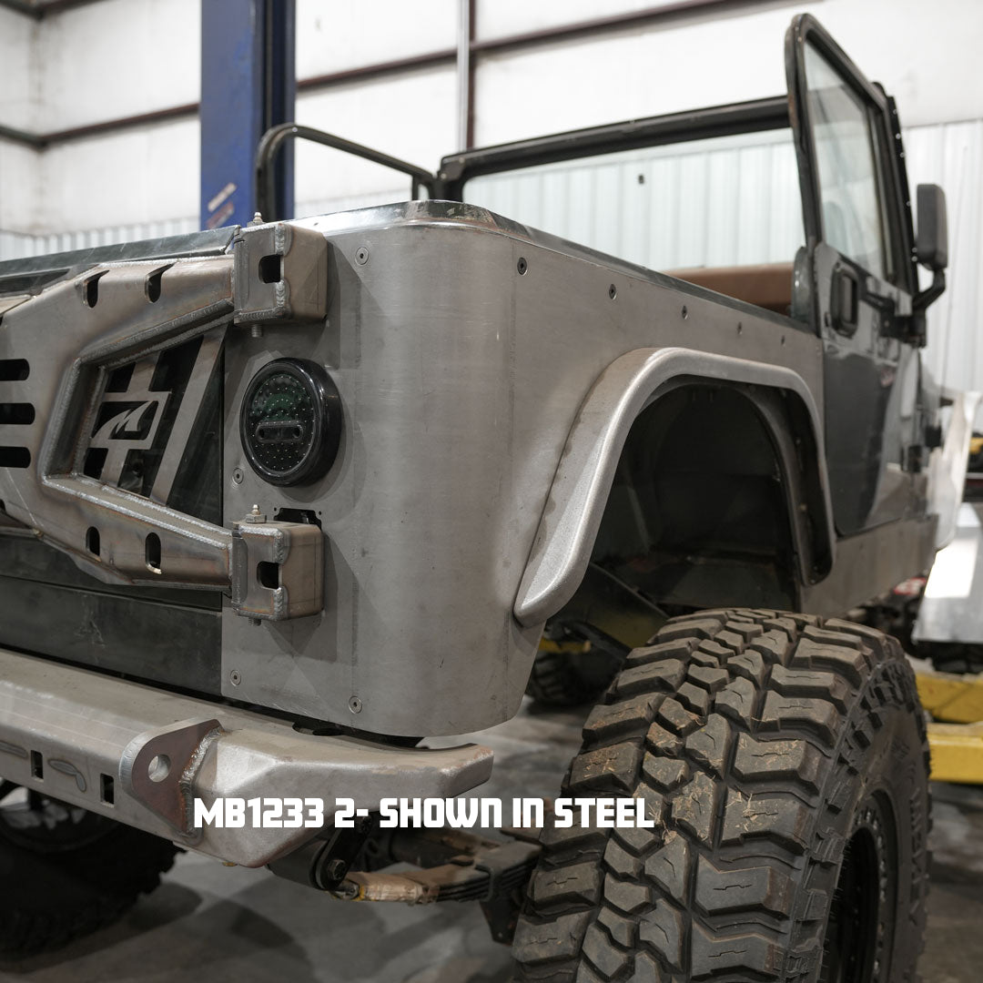 Hatchet Rear Fenders 2" Flare 37-s for Jeep CJ / YJ / TJ  - Steel