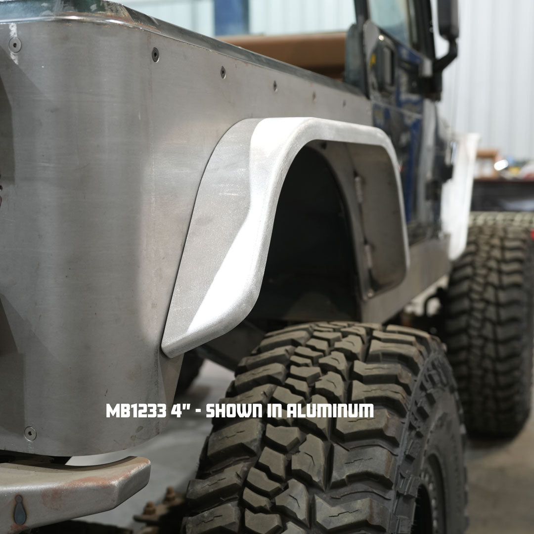 Hatchet Rear Fenders 2" Flare 37-s for Jeep CJ / YJ / TJ  - Steel
