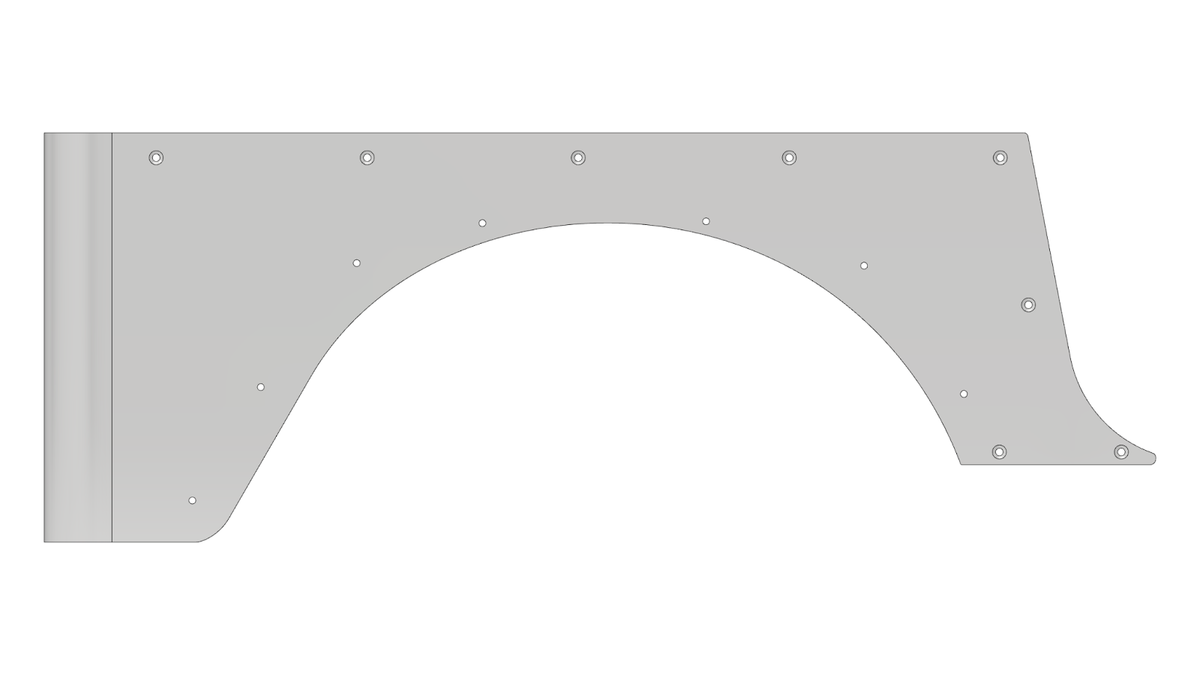 Corner Armor for Fold Down Tailgate - Jeep Wrangler TJ 96-06 - Aluminum