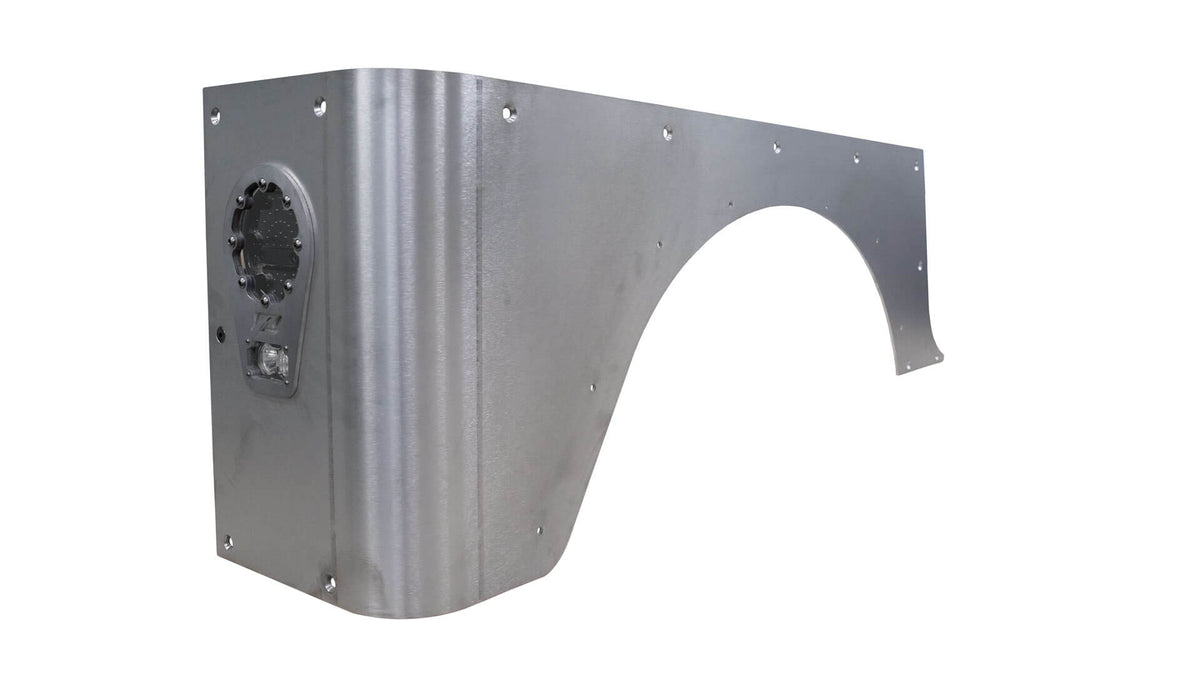 Corner Armor for Fold Down Tailgate - With Tail Light System - Jeep Wrangler TJ 96-06 - Aluminum