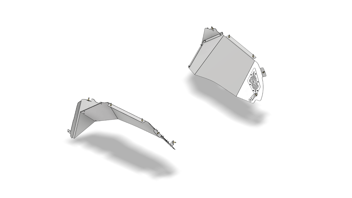 Motobilt High Clearance Front Inner Fenders -Blank- MB1243-B for Jeep JL/JLU/JT for 40"+ Tires