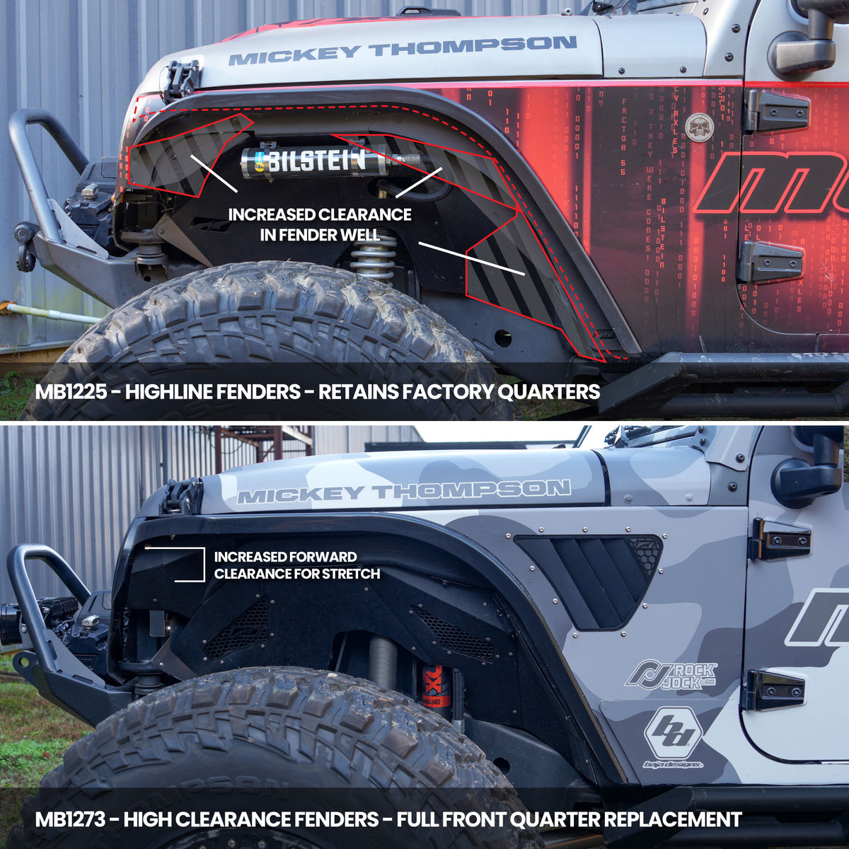 Tomahawk Front Fenders for JK/JKU