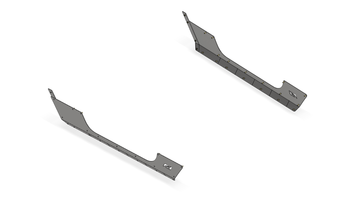 Motobilt Tomahawk Stretch Rocker Armor MB1279-F for MB1273 - Jeep JK - Steel