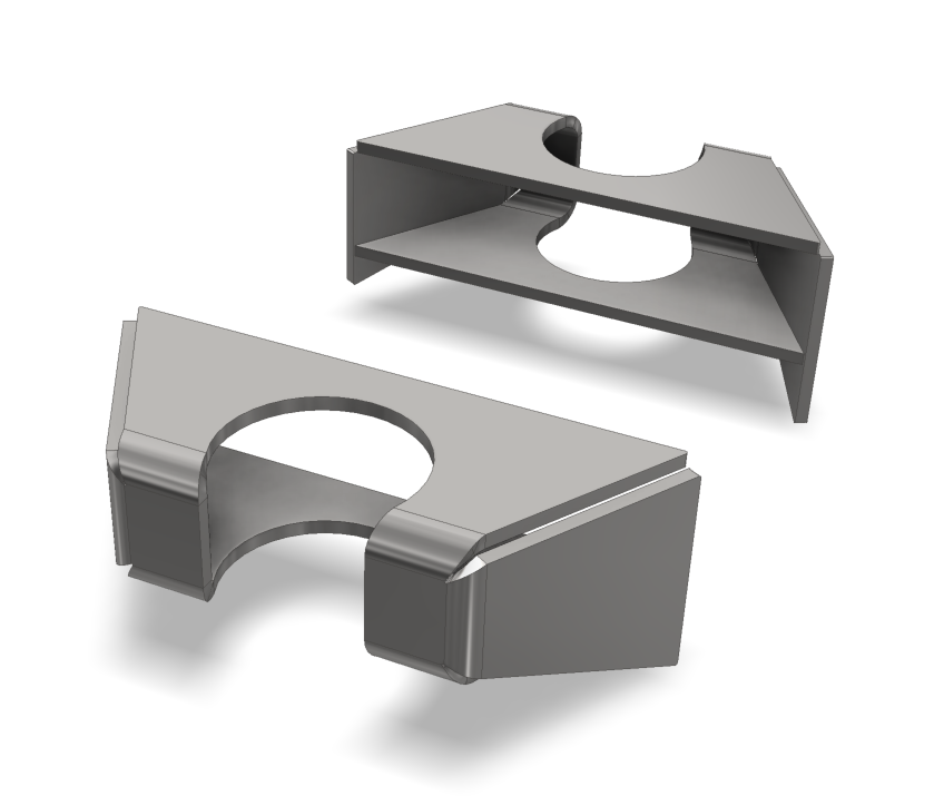 Bump Stop Mounts - Flat Top, Weld On Motobilt