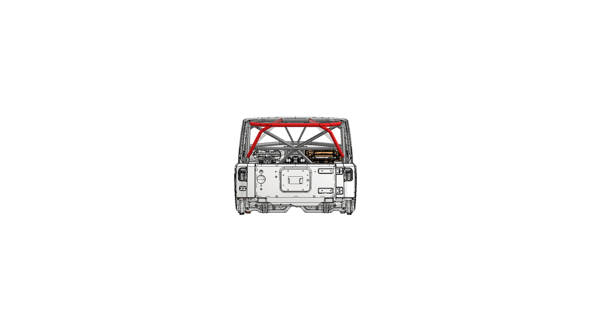 Rear Seat Upper Tube Kit Add-On for Jeep JK 2 Door Roll Cage System