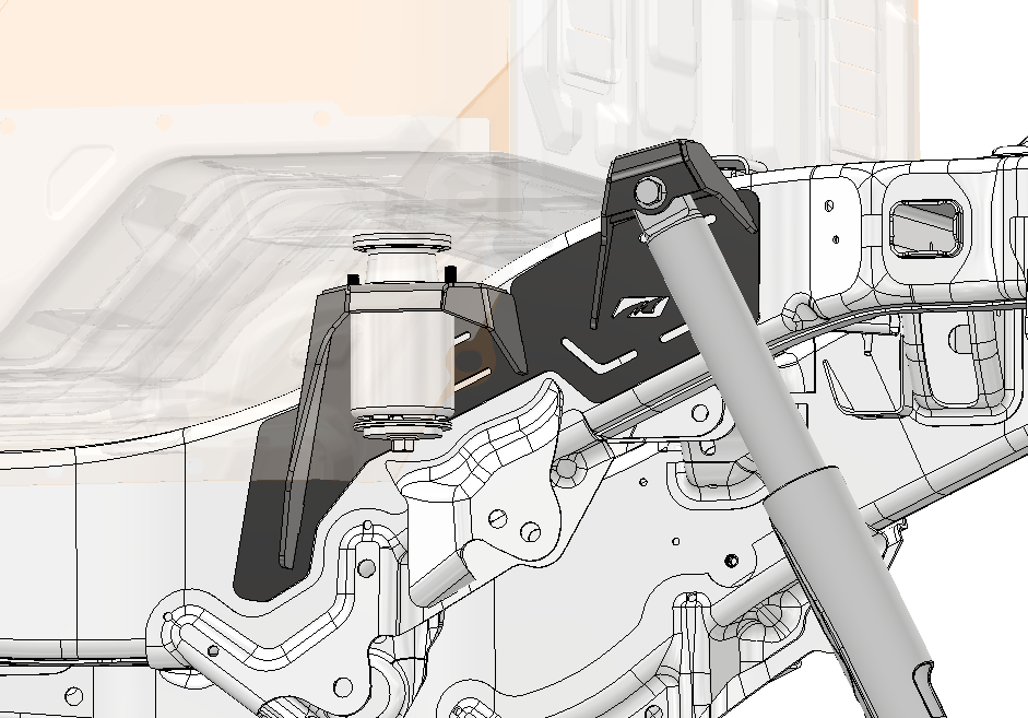 Rear Shock Mount and Frame Reinforcement Bracket for Jeep JT Gladiator