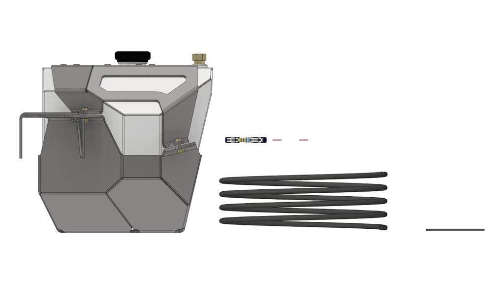 Tomahawk Rear Stretch Fuel Tank for Jeep JK