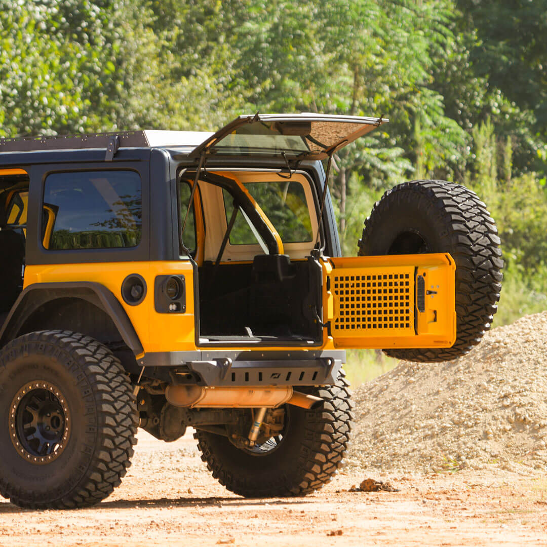 Rear Gate Aluminum MOLLE Panel for JL / JLU Motobilt
