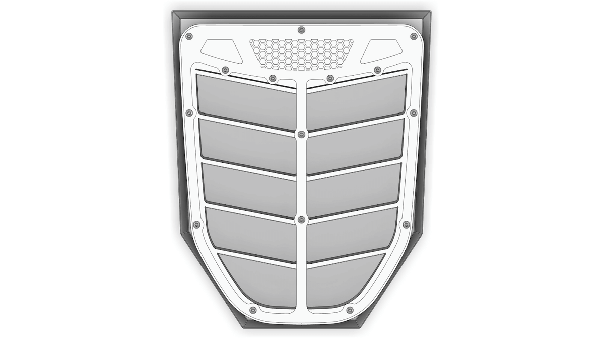 Motobilt Center Hood Vent: Rock Monster USA JK Hood Compatible