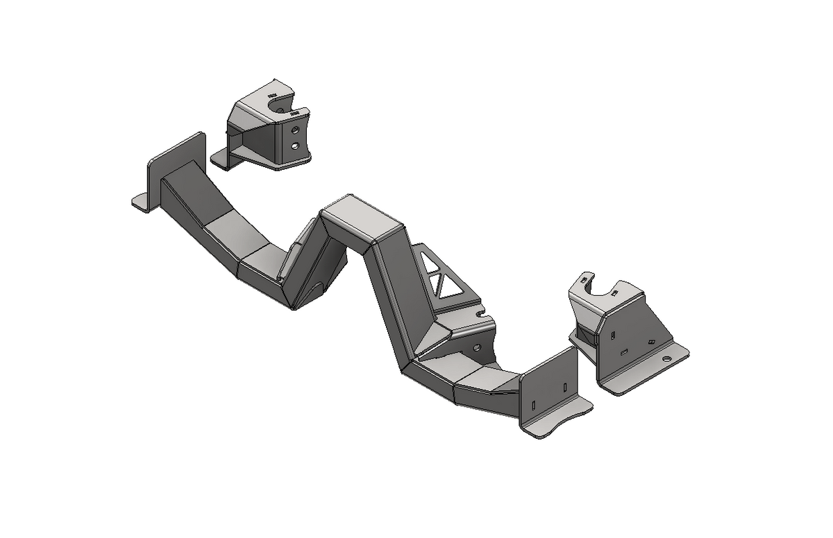 4 link Rear Suspension Brackets w/Rear Crossmember for Jeep JKU Motobilt