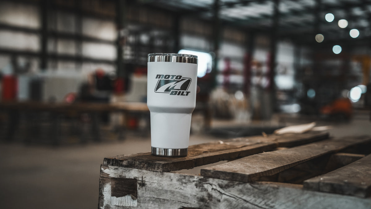 Motobilt Logo 30oz Tumbler White Motobilt