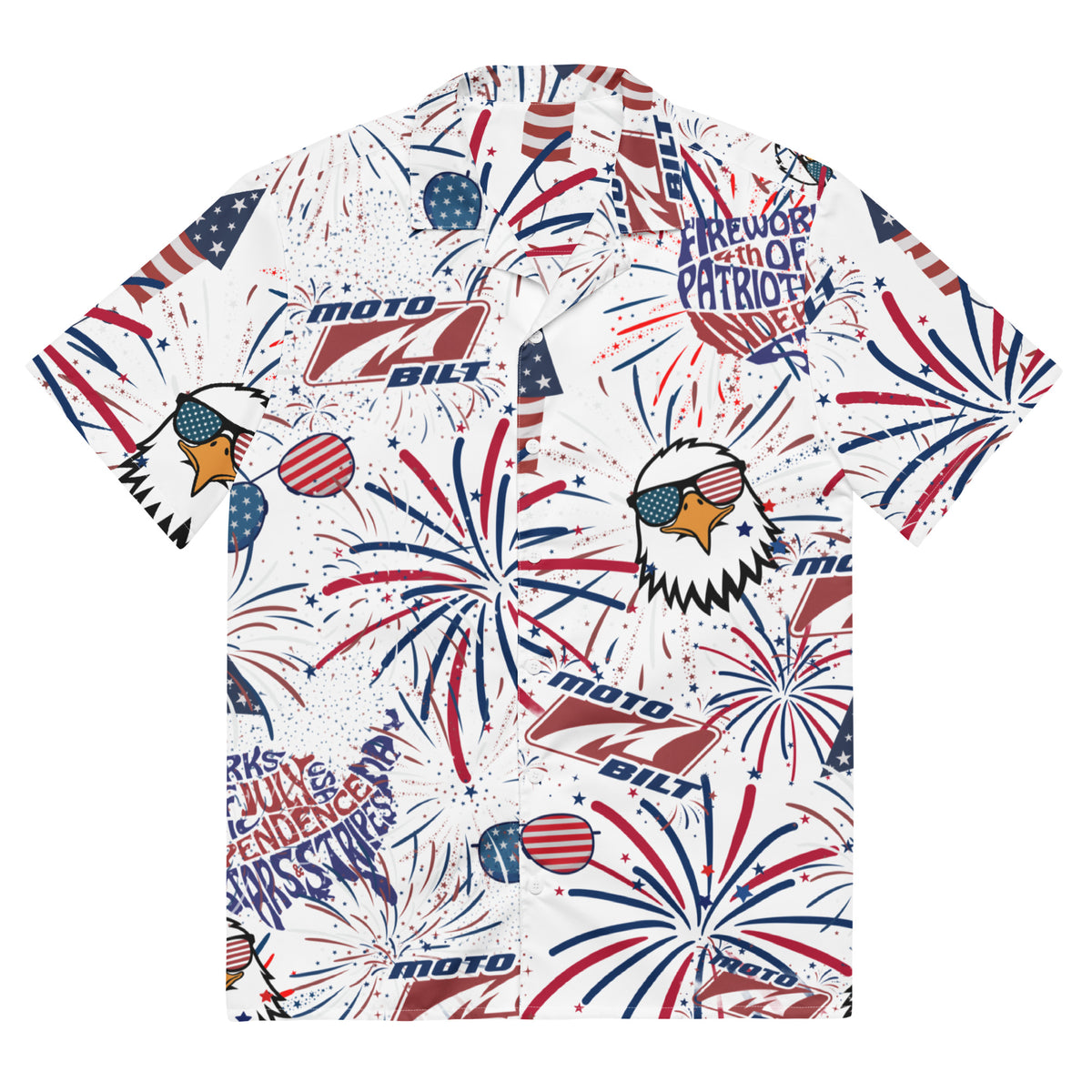 White 'Merica Button Up