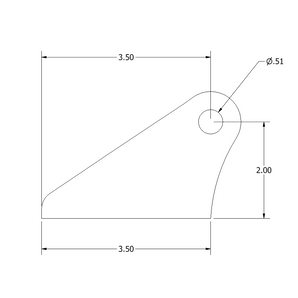 Flat Bottom Tall Offset Hole Coilover Tab