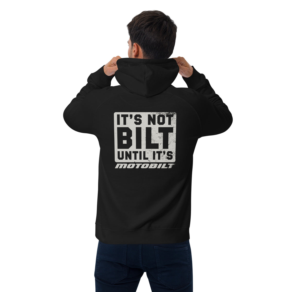 Unisex eco raglan hoodie Motobilt