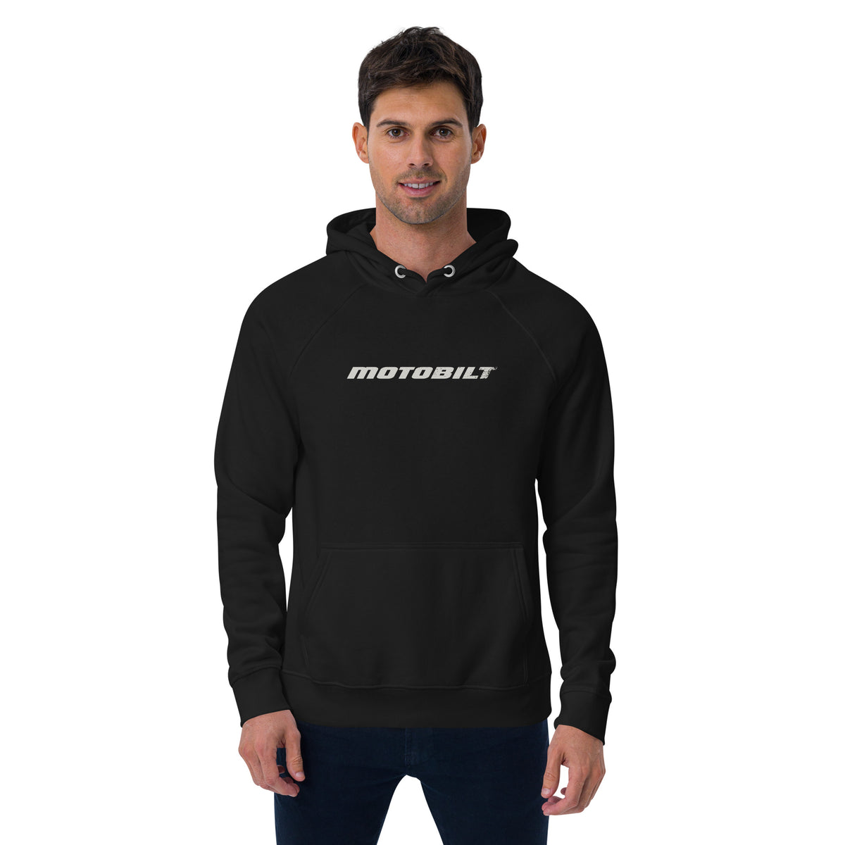 Unisex eco raglan hoodie Motobilt