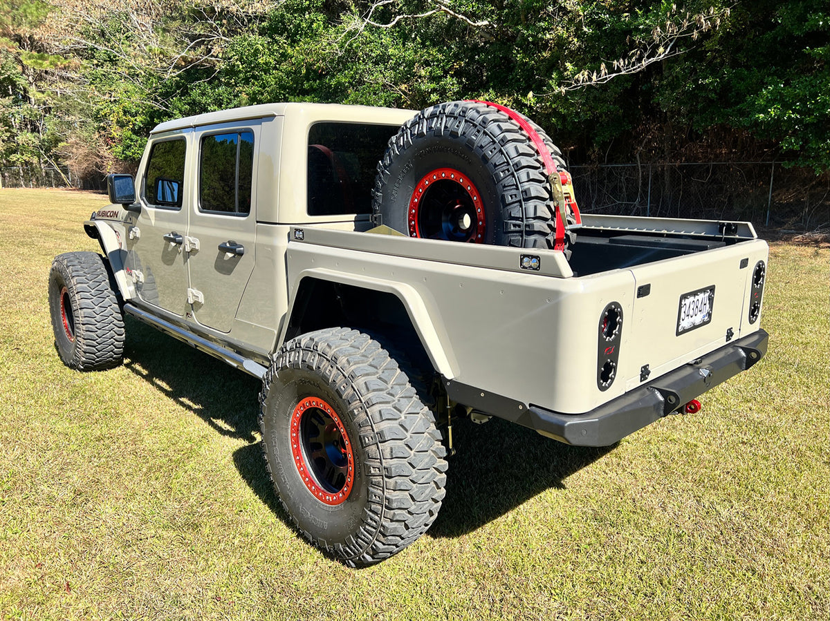Universal Bed Mounted Tire Carrier Motobilt