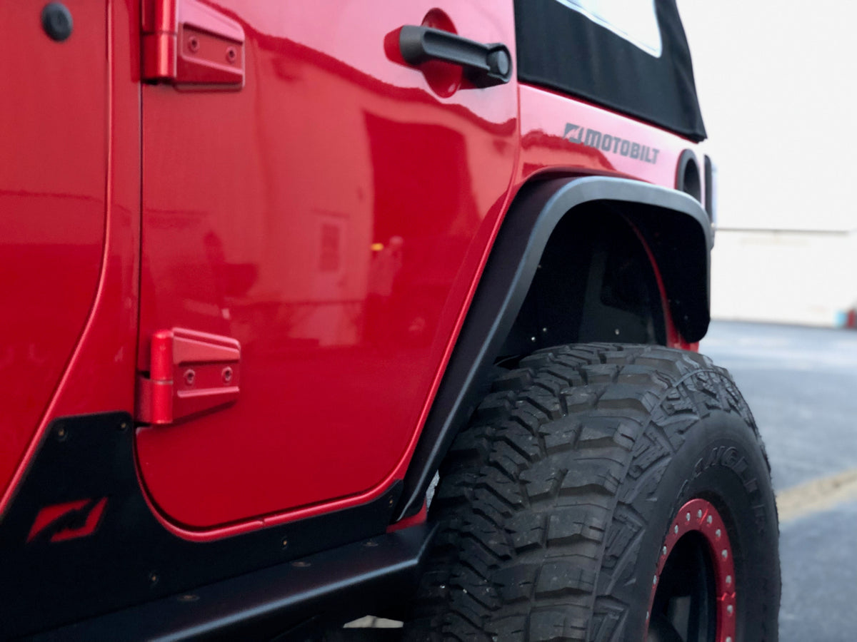 Crusher Rear Fender 2" Flare for Jeep JK / JKU - Steel