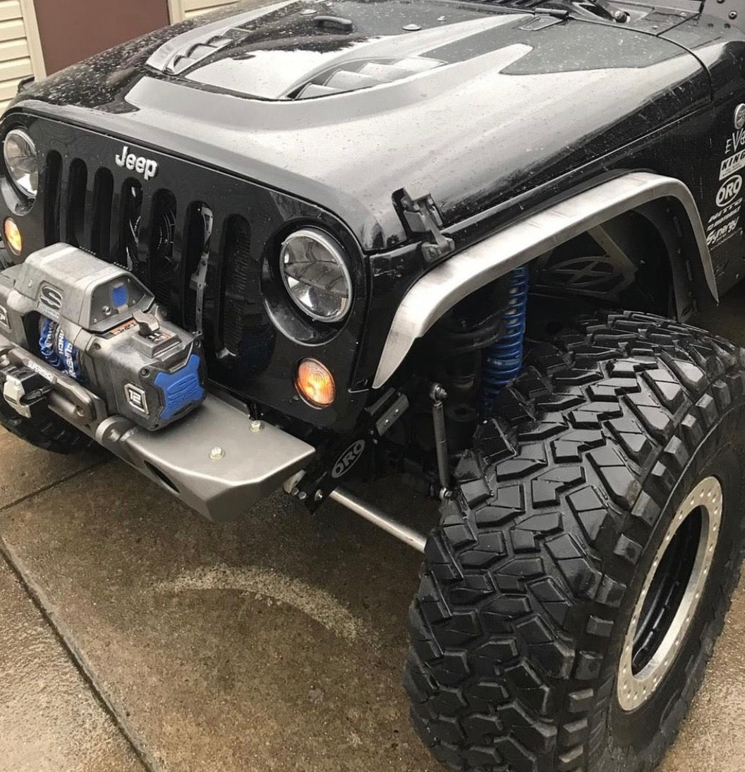 Crusher Front Fender 2" Flare for Jeep JK / JKU - Steel