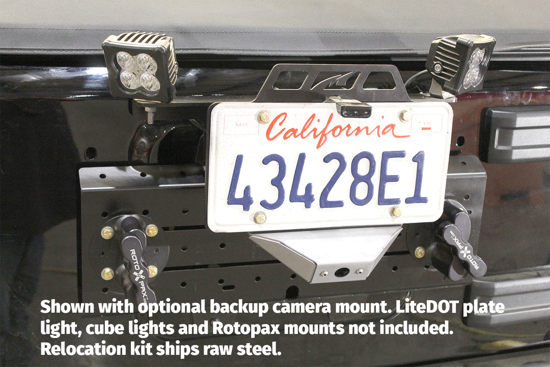 License Plate Relocator/Light Mount for JK-JL - Motobilt