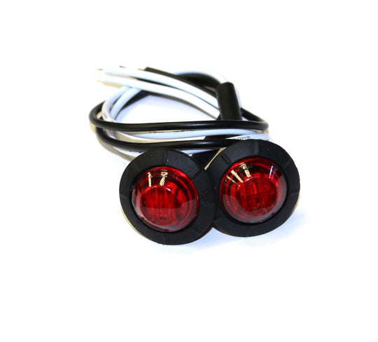 3/4” Red Lens LED Fender/Side Marker Light (2 pack) - Motobilt