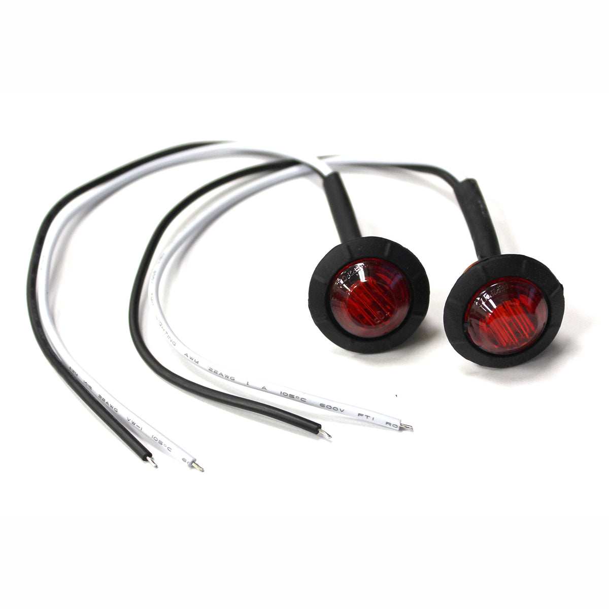 3/4" Red Lens LED Fender/Side Marker Light (2 pack) Motobilt