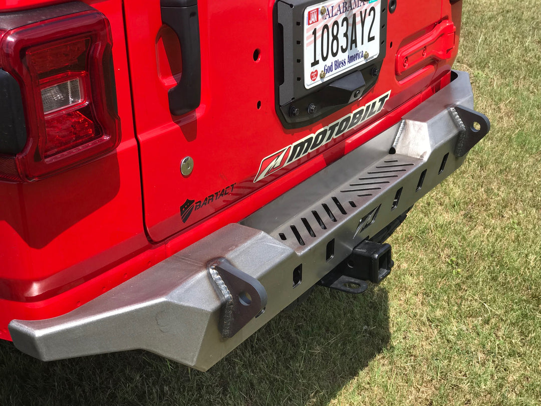 Crusher Rear Bumper w/ Spare Cutout for Jeep JL - Motobilt