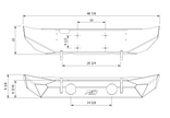 Hammer Front Bumper W/Fog Mount for Jeep JK / JKU