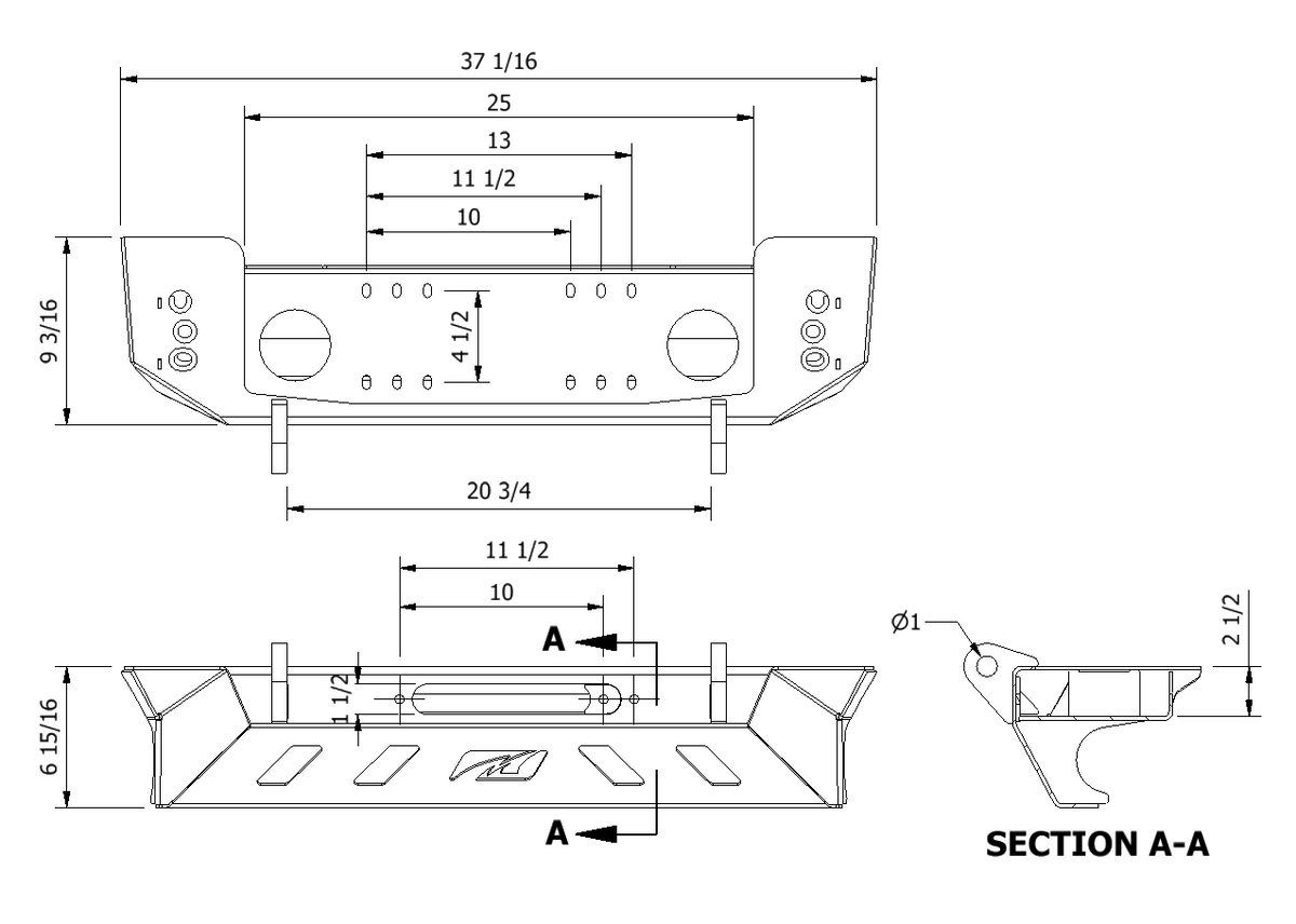 Crusher Front Bumper for Jeep YJ / TJ /LJ
