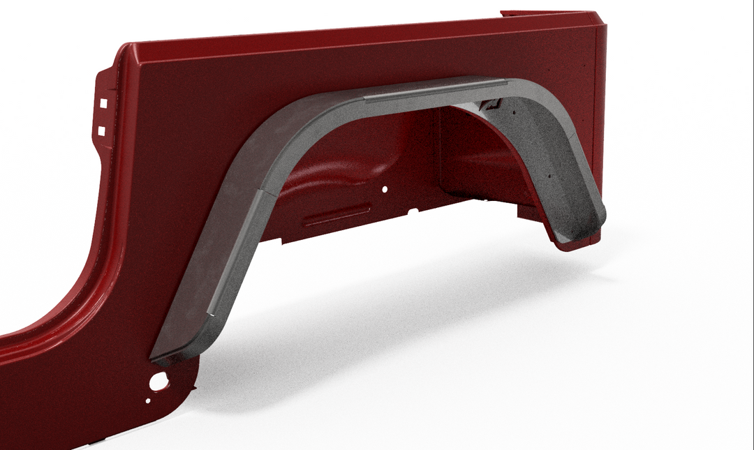 Rear Double Arch 4" Fender Flare Set for Jeep TJ - Motobilt