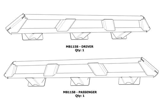 Frame Mounted Rocker Guards for Jeep JL 4 Door - Motobilt