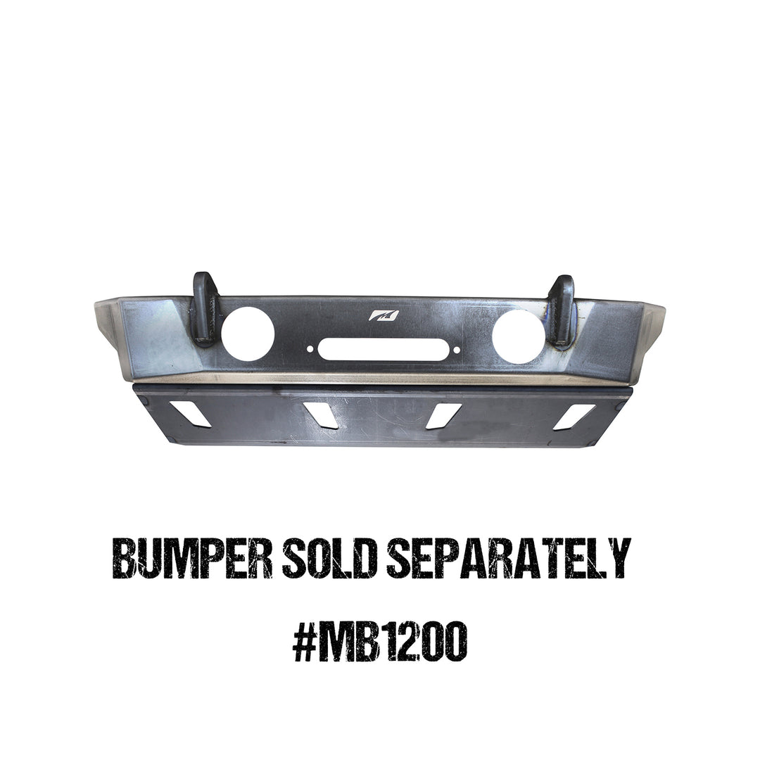 Skid Plate for Crusher Series HD Front Bumper for Jeep JL - Motobilt