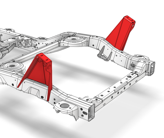 Rear Upper Shock Mounts, 16" ORI's for Jeep JLU - Motobilt
