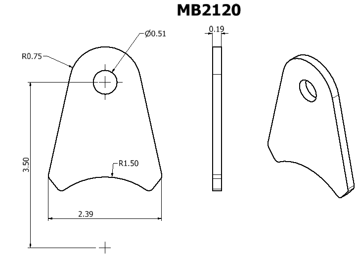 Universal Shock Tab - Motobilt