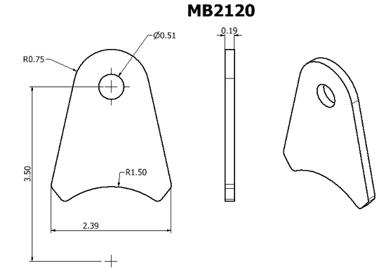 Universal Shock Tab - Motobilt