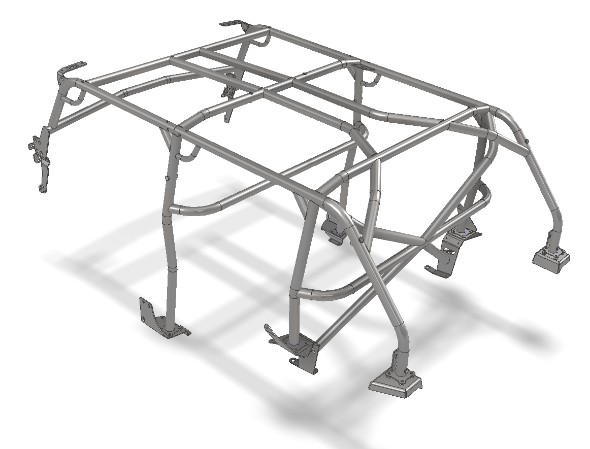 Motobilt JKU roll cage kit design rendering