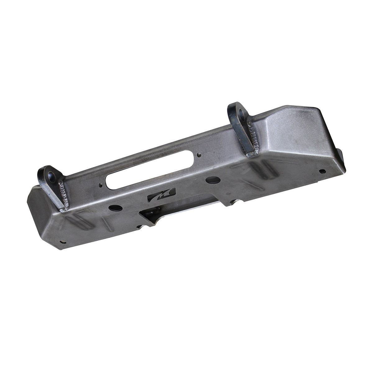 Motobilt Front Half Frame Kit MB3034 for Jeep TJ / LJ / YJ view of just the front bumper where you can see the optional suck down winch opening