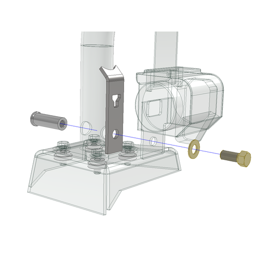 Rear Seat Belt Mount Kit, JKU Cage - Motobilt