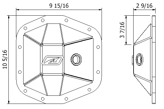 Rubicon Front Diff Cover M210 for Jeep JL & JT Motobilt