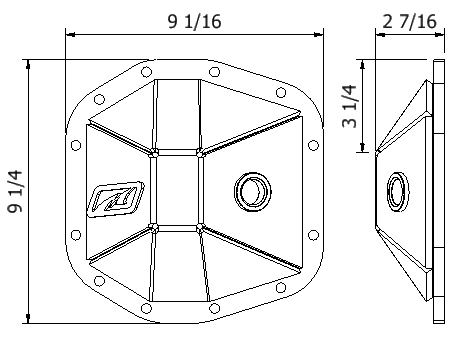 Front Diff Cover SPORT M186 for Jeep JL & JLU Motobilt