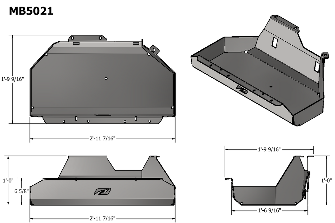 Gas Tank Skid Plate for Jeep TJ / LJ - Motobilt